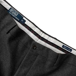 VTG Polo Ralph Lauren Pants Men 38 Flannel Wool Rabbit Hair Cashmere Size 38